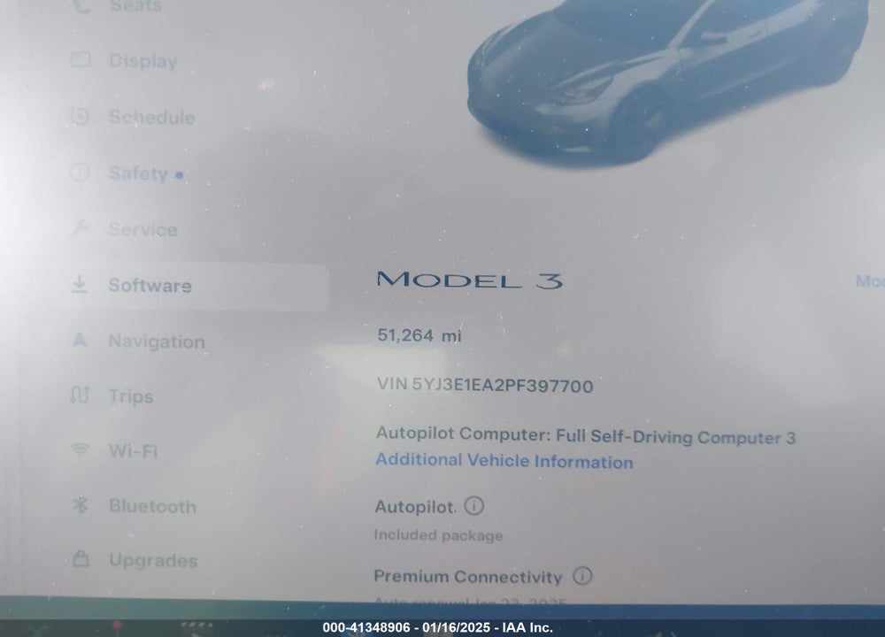 2023 TESLA MODEL 3 VIN: 5YJ3E1EA2PF397700