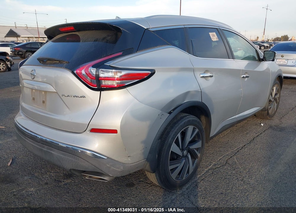 2015 NISSAN MURANO PLATINUM VIN: 5N1AZ2MG6FN245082