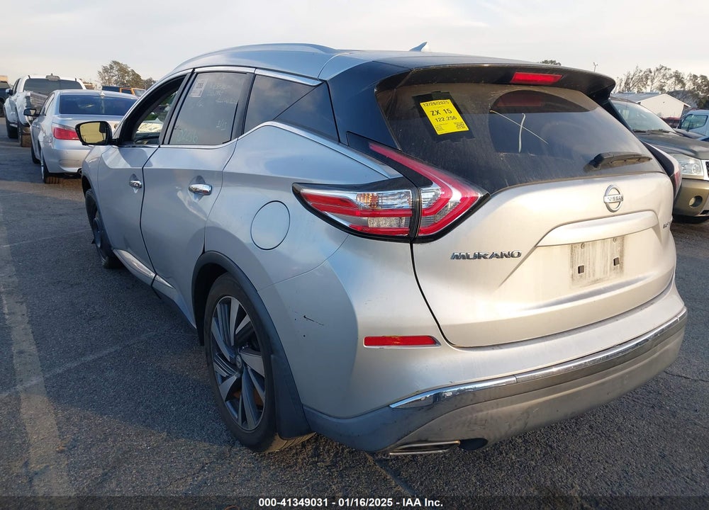 2015 NISSAN MURANO PLATINUM VIN: 5N1AZ2MG6FN245082