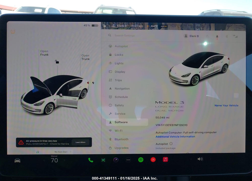 2022 TESLA MODEL 3 VIN: 5YJ3E1EB1NF129310