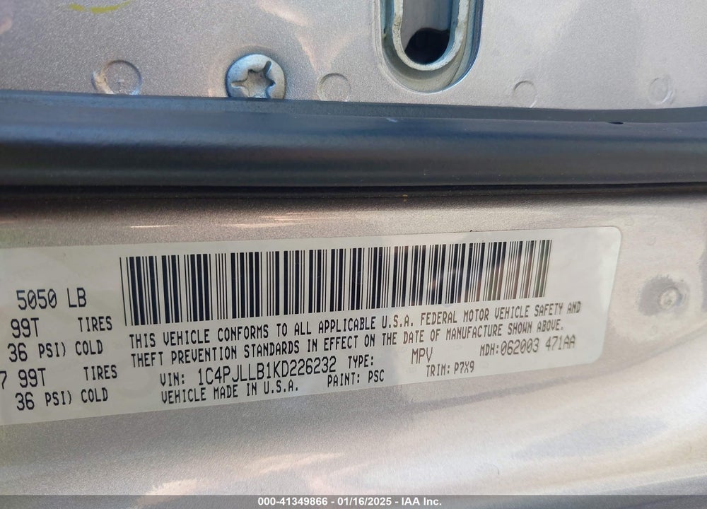 2019 JEEP CHEROKEE LATITUDE PLUS FWD VIN: 1C4PJLLB1KD226232