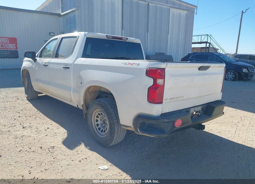 2021 CHEVROLET SILVERADO 1500 4WD SHORT BED WT VIN: 3GCUYAEF1MG358660