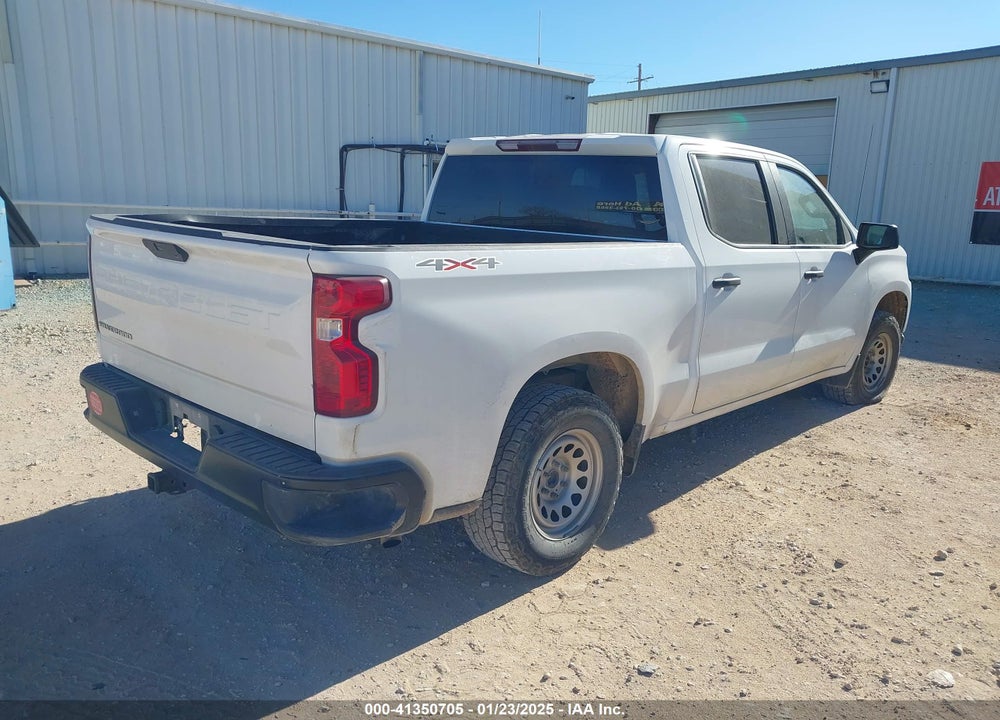 2021 CHEVROLET SILVERADO 1500 4WD SHORT BED WT VIN: 3GCUYAEF1MG358660