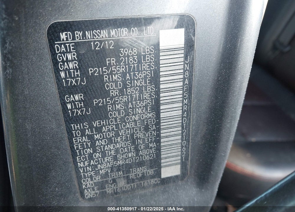 2013 NISSAN JUKE SL VIN: JN8AF5MR4DT210621