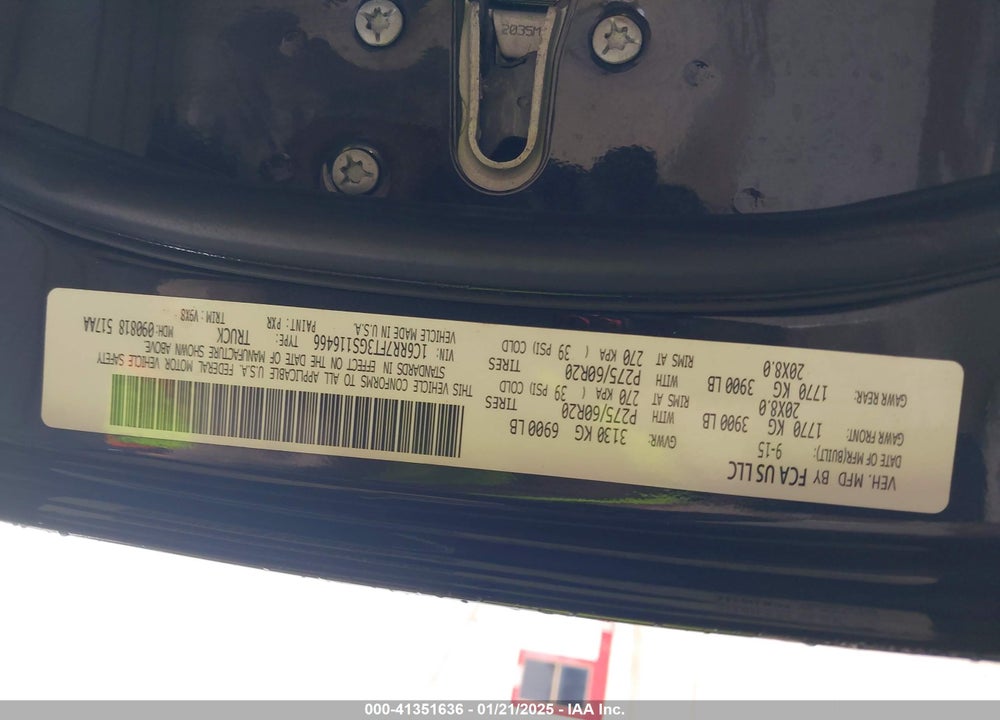 2016 RAM 1500 VIN: 1C6RR7FT3GS116466