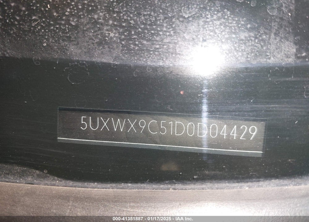 2013 BMW X3 XDRIVE28I VIN: 5UXWX9C51D0D04429