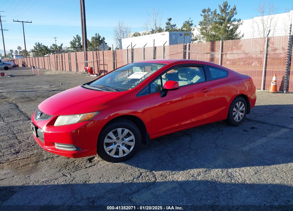 2012 HONDA CIVIC LX VIN: 2HGFG3B57CH526742