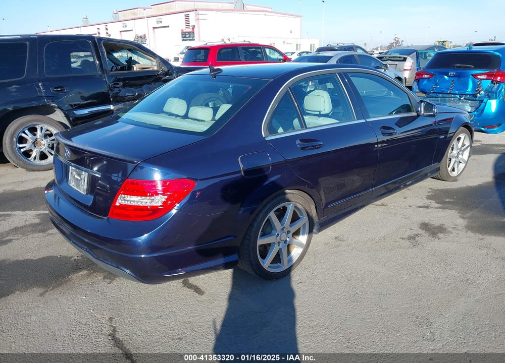 2012 MERCEDES-BENZ C 250 VIN: WDDGF4HB8CA657188