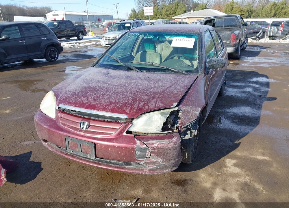 2002 HONDA CIVIC LX VIN: 1HGES16502L024682