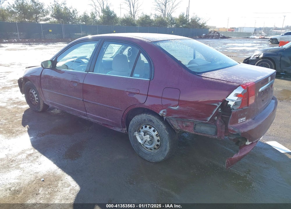 2002 HONDA CIVIC LX VIN: 1HGES16502L024682