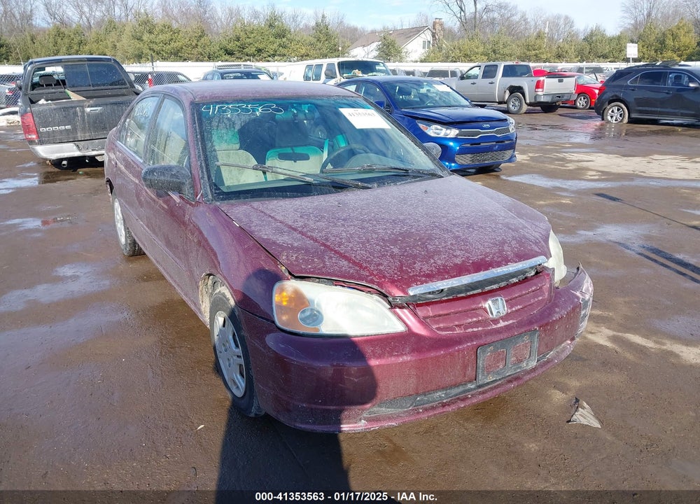 2002 HONDA CIVIC LX VIN: 1HGES16502L024682
