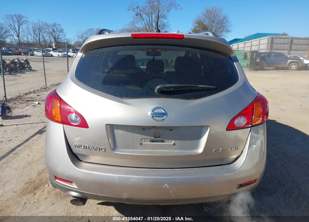 2009 NISSAN MURANO LE VIN: JN8AZ18W69W129044