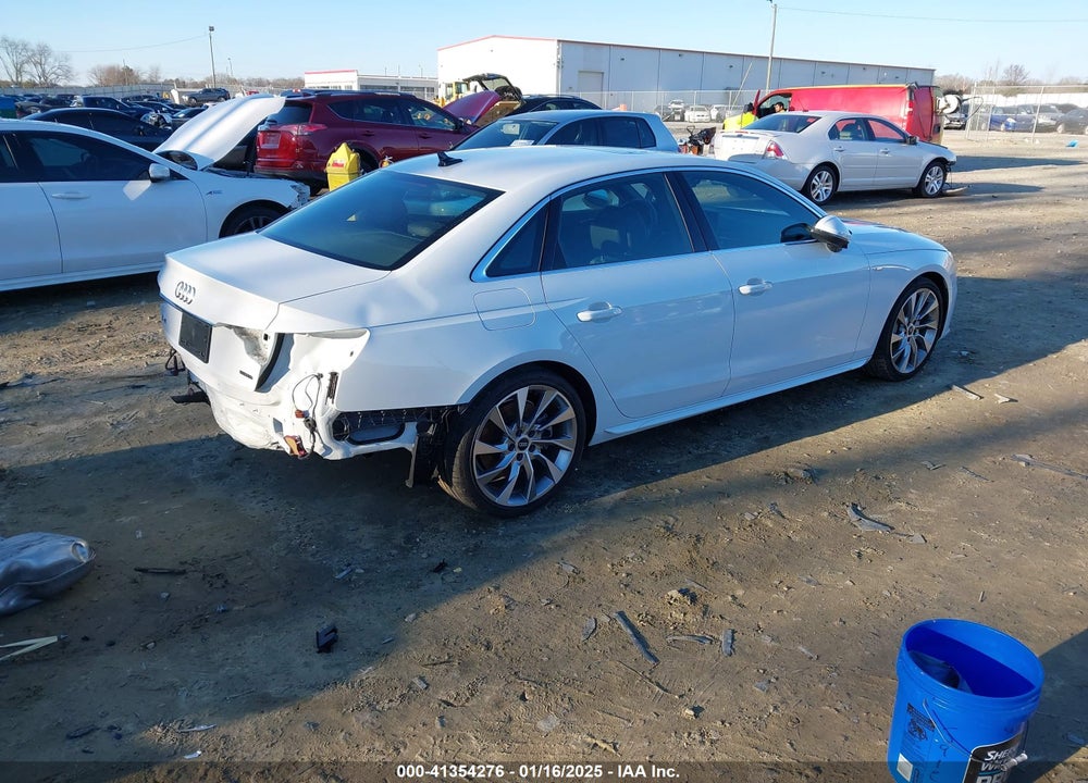 2021 AUDI A4 VIN: WAUEAAF4XMA038044
