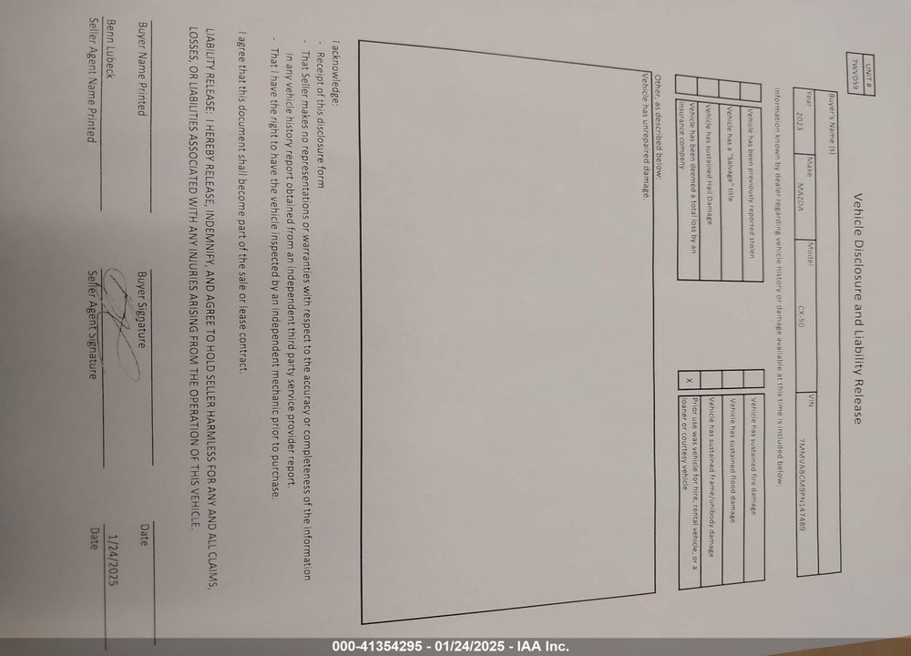 2023 MAZDA CX-50 2.5 S PREFERRED PLUS VIN: 7MMVABCM9PN147489