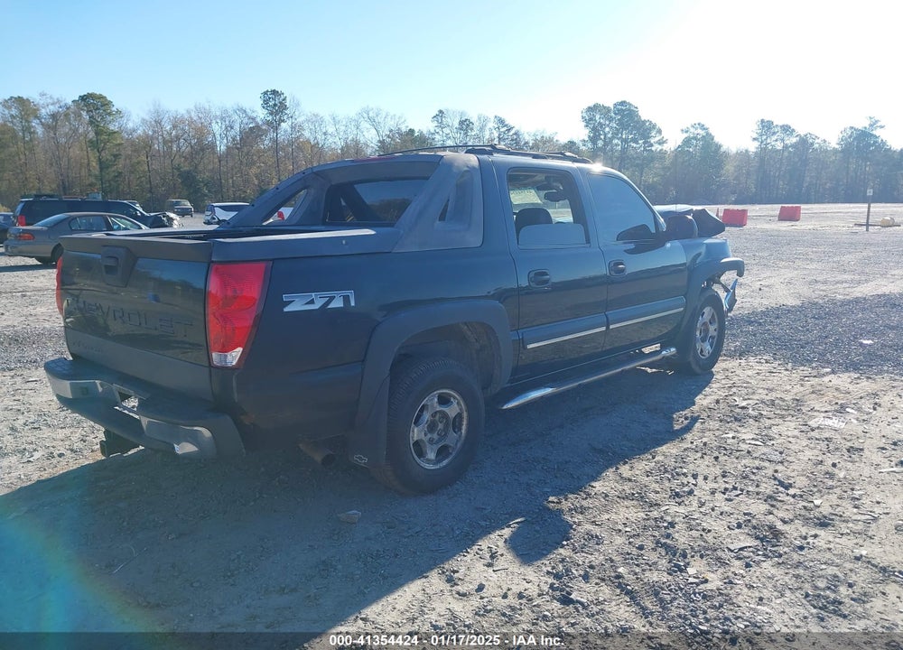 2004 CHEVROLET AVALANCHE 1500 VIN: 3GNEK12T54G102593