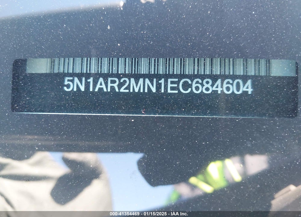 2014 NISSAN PATHFINDER SV VIN: 5N1AR2MN1EC684604