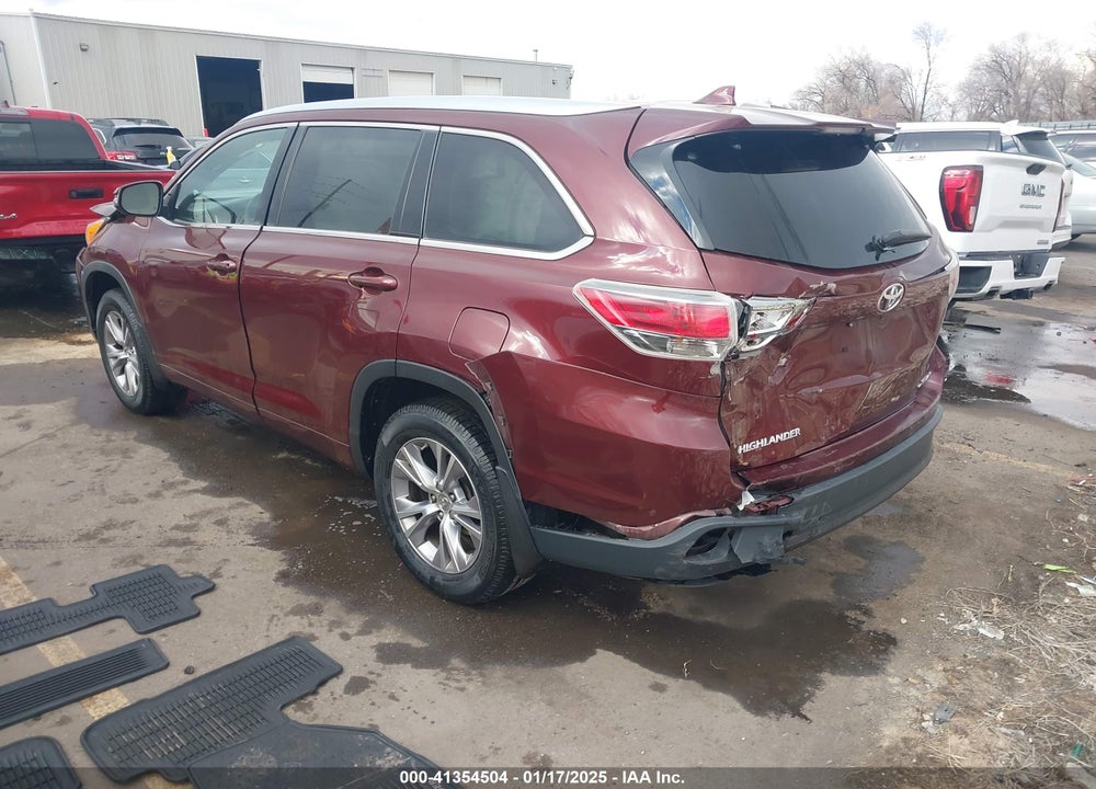 2014 TOYOTA HIGHLANDER VIN: 5TDJKRFH7ES044579