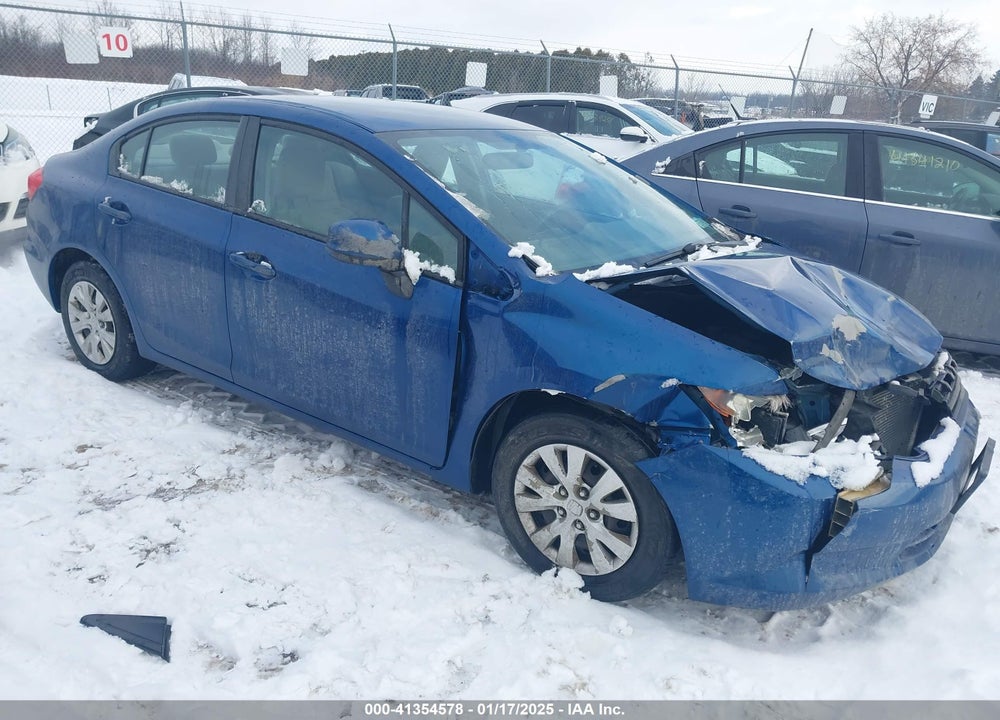 2012 HONDA CIVIC SDN LX VIN: 2HGFB2F55CH502247