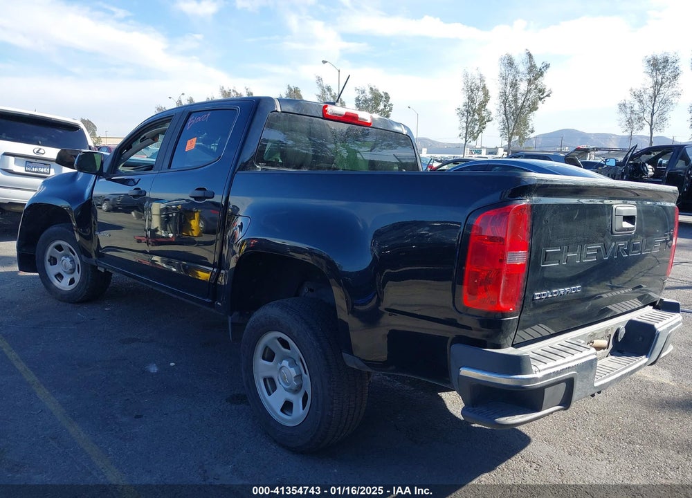 2021 CHEVROLET COLORADO 2WD SHORT BOX WT VIN: 1GCGSBEA9M1107179