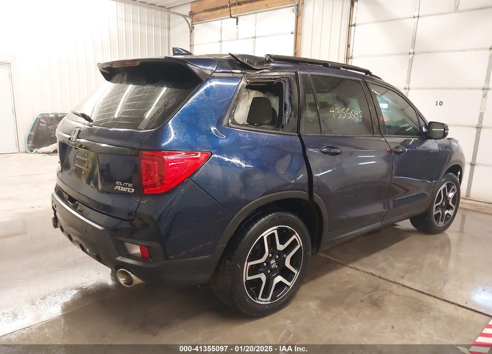 2022 HONDA PASSPORT AWD ELITE VIN: 5FNYF8H05NB013145