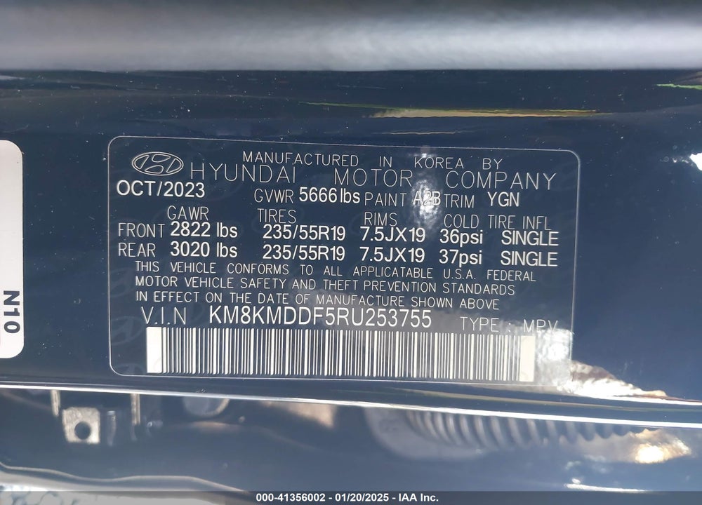 2024 HYUNDAI IONIQ 5 VIN: KM8KMDDF5RU253755