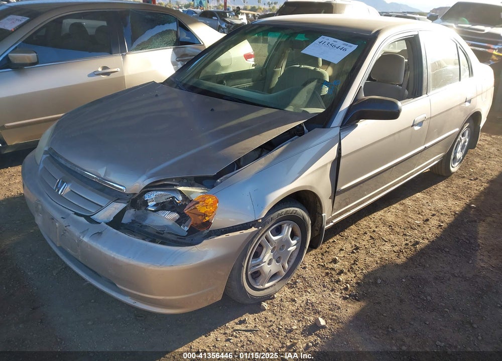 2002 HONDA CIVIC LX VIN: 1HGES16582L050348