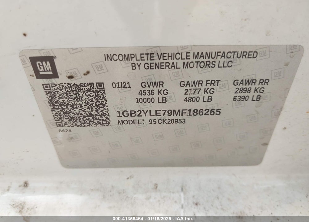 2021 CHEVROLET SILVERADO 2500HD 4WD DOUBLE CAB LONG BED WT VIN: 1GB2YLE79MF186265