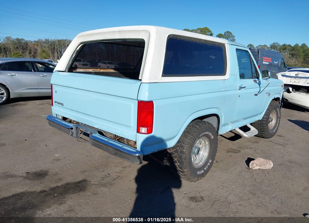 1981 FORD BRONCO U100 VIN: 1FMDU15F6BLA65294