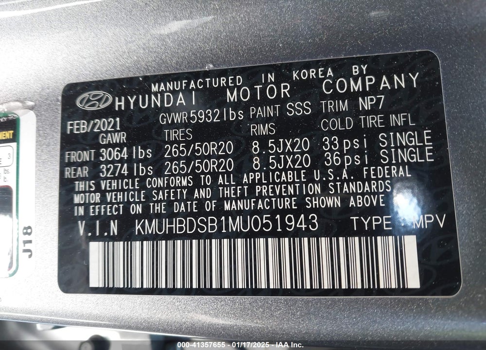 2021 GENESIS GV80 2.5T AWD VIN: KMUHBDSB1MU051943