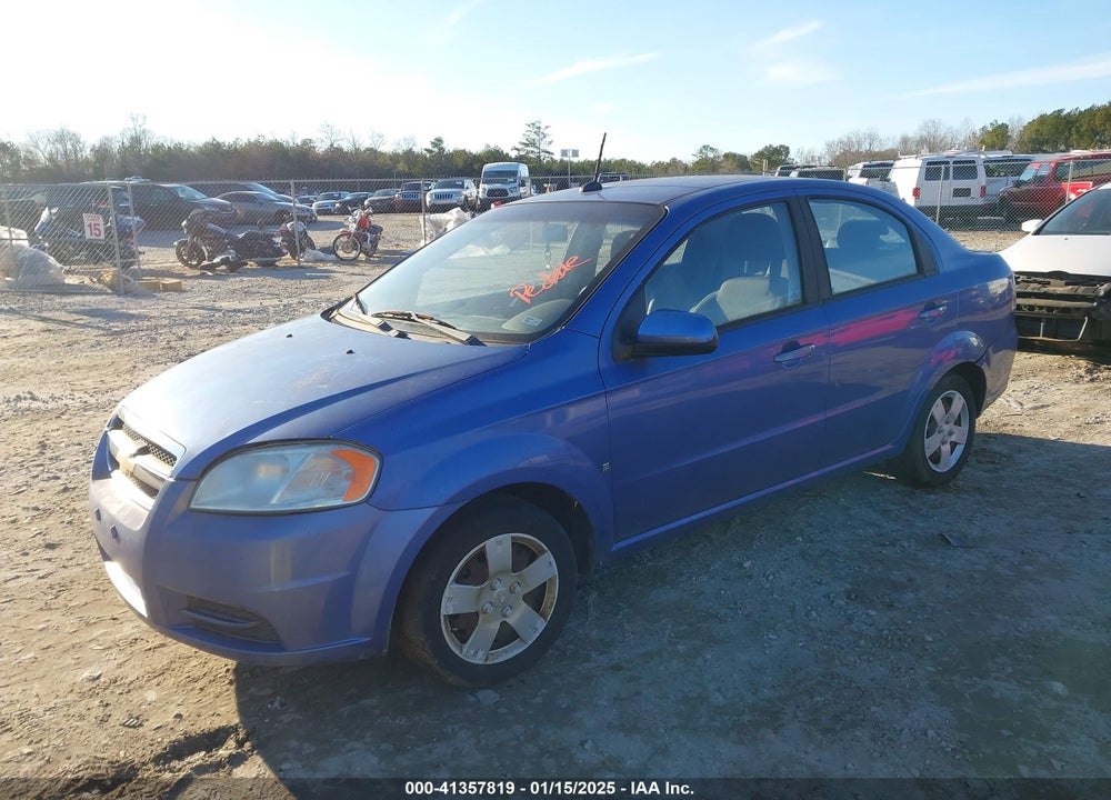 2009 CHEVROLET AVEO LT VIN: KL1TD56E79B347707