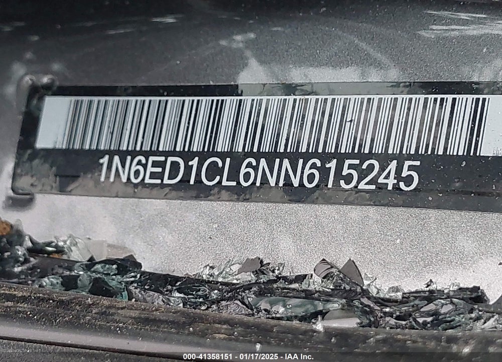 2022 NISSAN FRONTIER VIN: 1N6ED1CL6NN615245