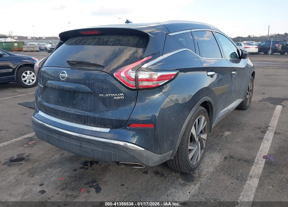 2016 NISSAN MURANO VIN: 5N1AZ2MH3GN135844