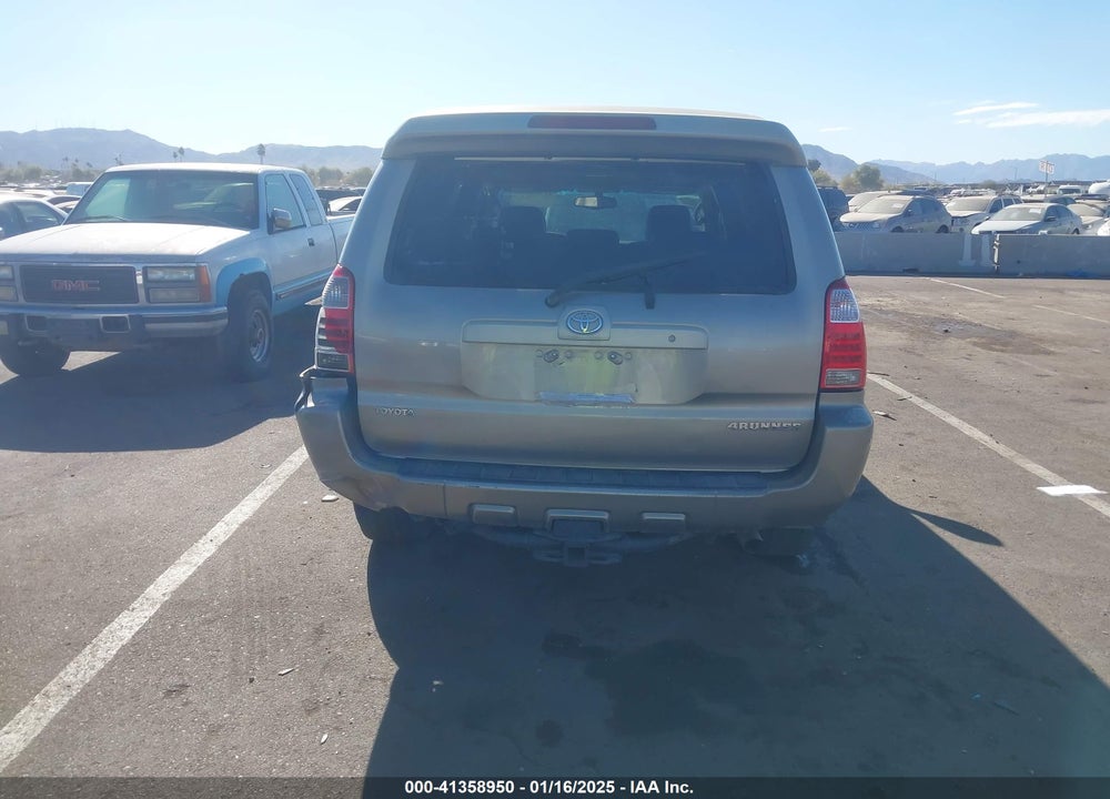 2006 TOYOTA 4RUNNER LIMITED V8 VIN: JTEZT17R460025724