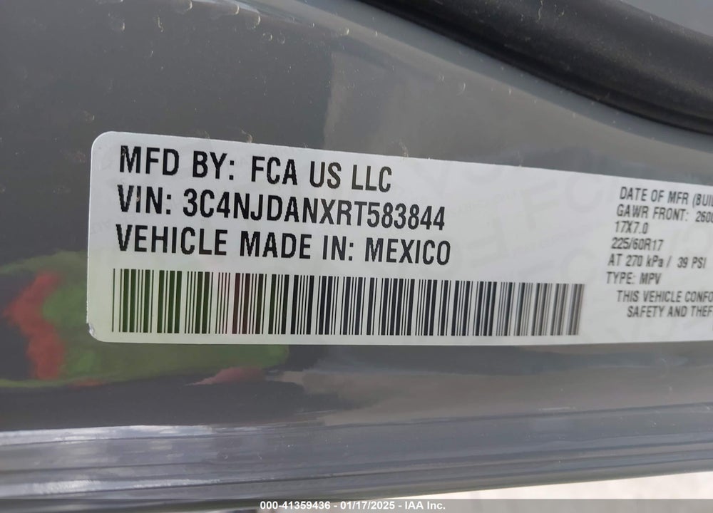 2024 JEEP COMPASS VIN: 3C4NJDANXRT583844