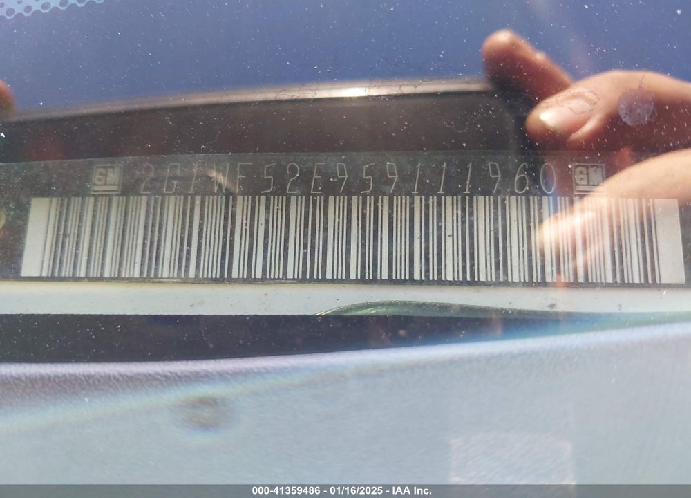 2005 CHEVROLET IMPALA VIN: 2G1WF52E959111960