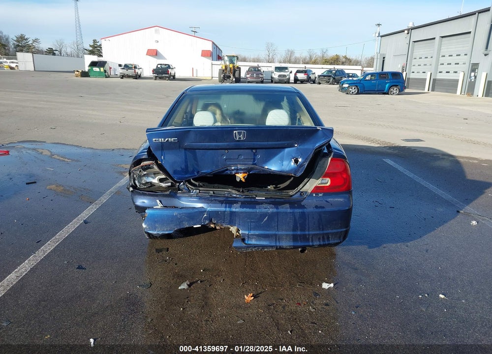 2003 HONDA CIVIC LX VIN: 1HGEM22503L008179