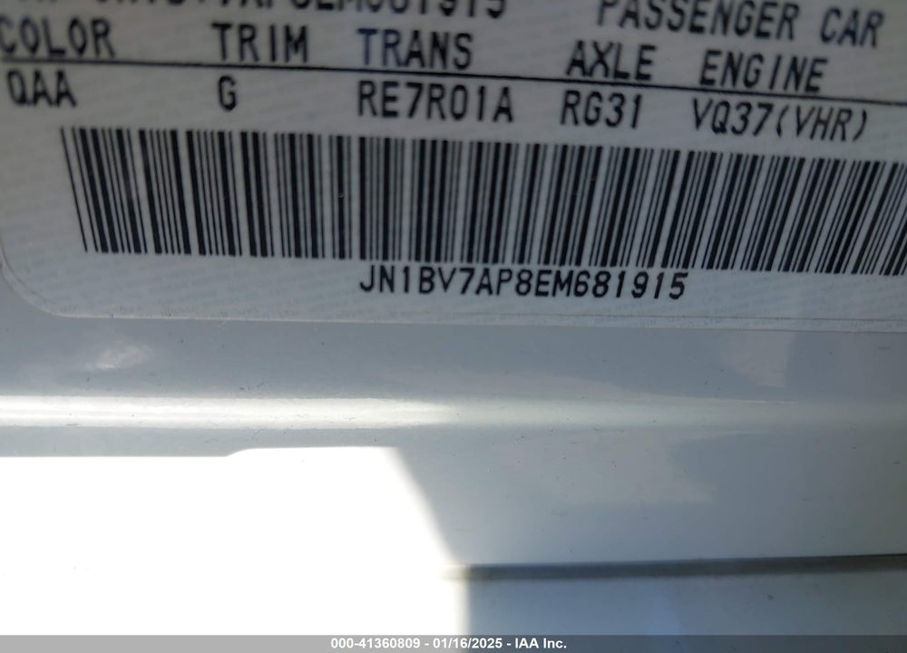 2014 INFINITI Q50 VIN: JN1BV7AP8EM681915