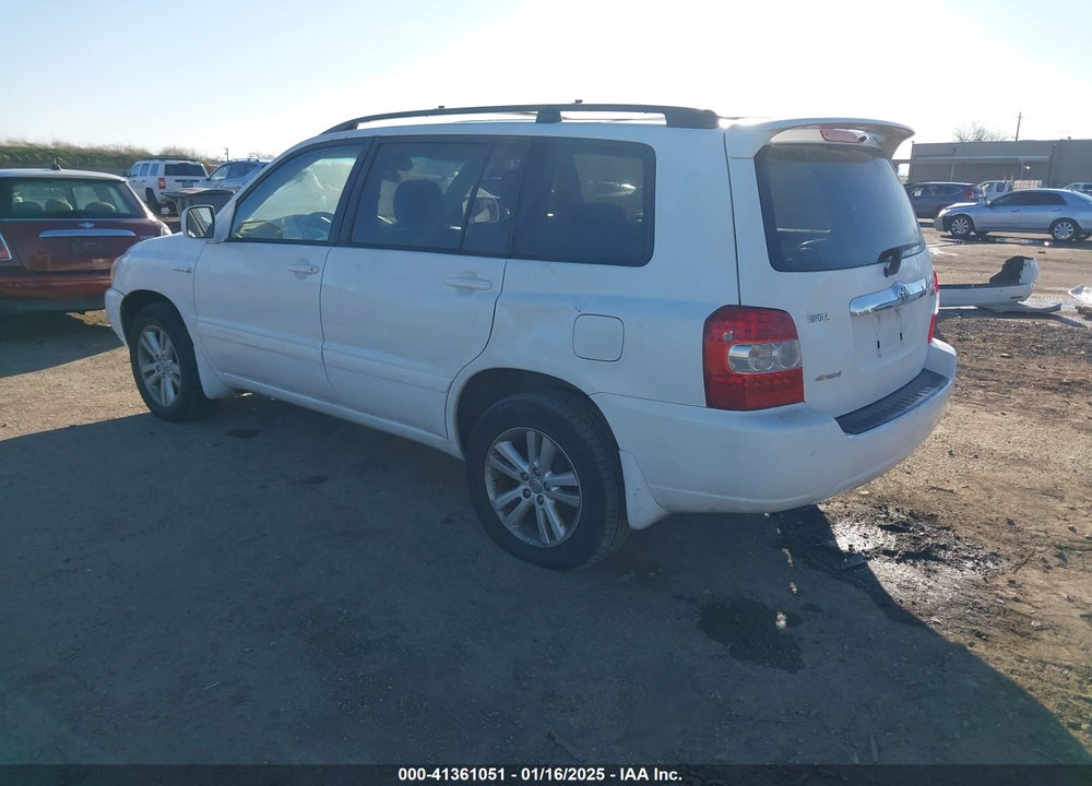 2007 TOYOTA HIGHLANDER HYBRID V6 VIN: JTEEW21A470037789