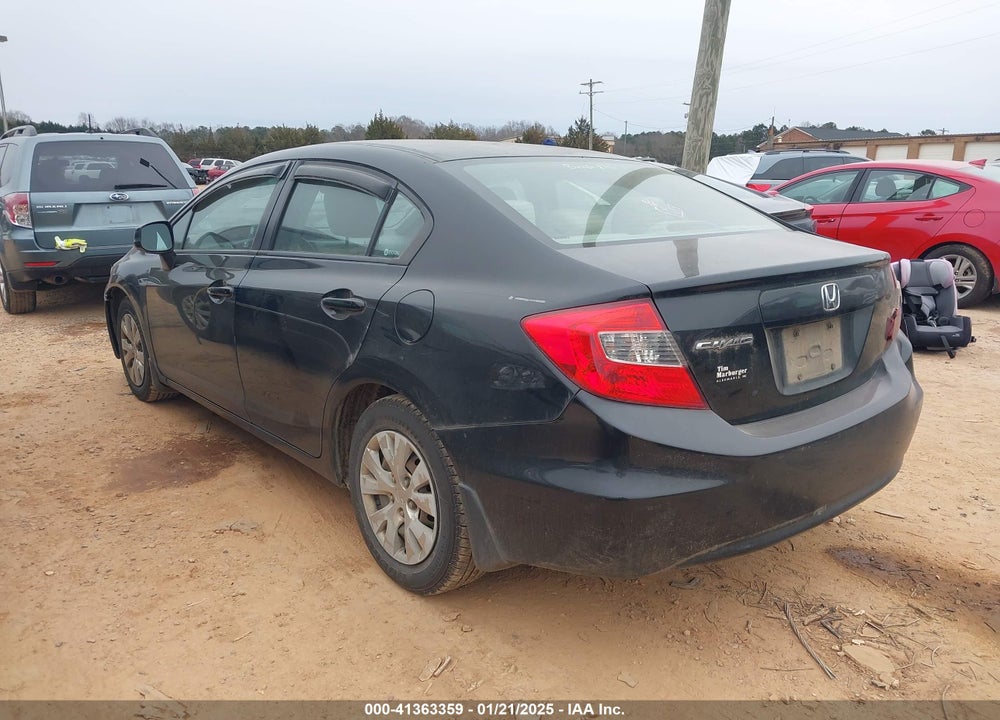 2012 HONDA CIVIC SDN VIN: 19XFB2F59CE051608