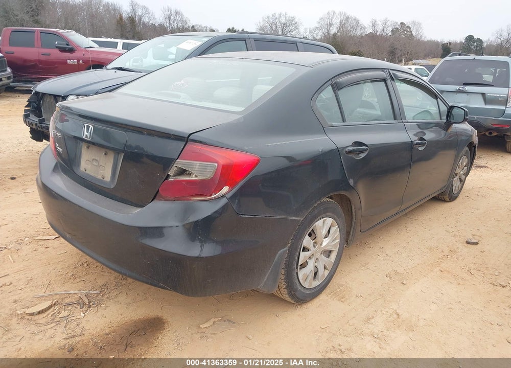 2012 HONDA CIVIC SDN VIN: 19XFB2F59CE051608