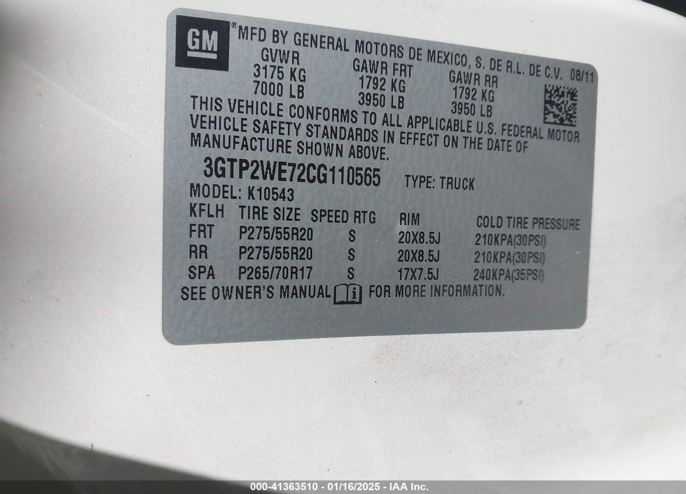 2012 GMC SIERRA 1500 SLT VIN: 3GTP2WE72CG110565