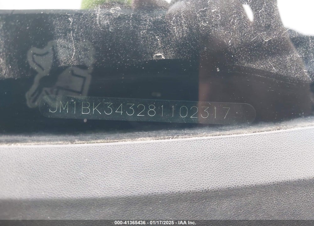 2008 MAZDA MAZDA3 VIN: JM1BK343281102317