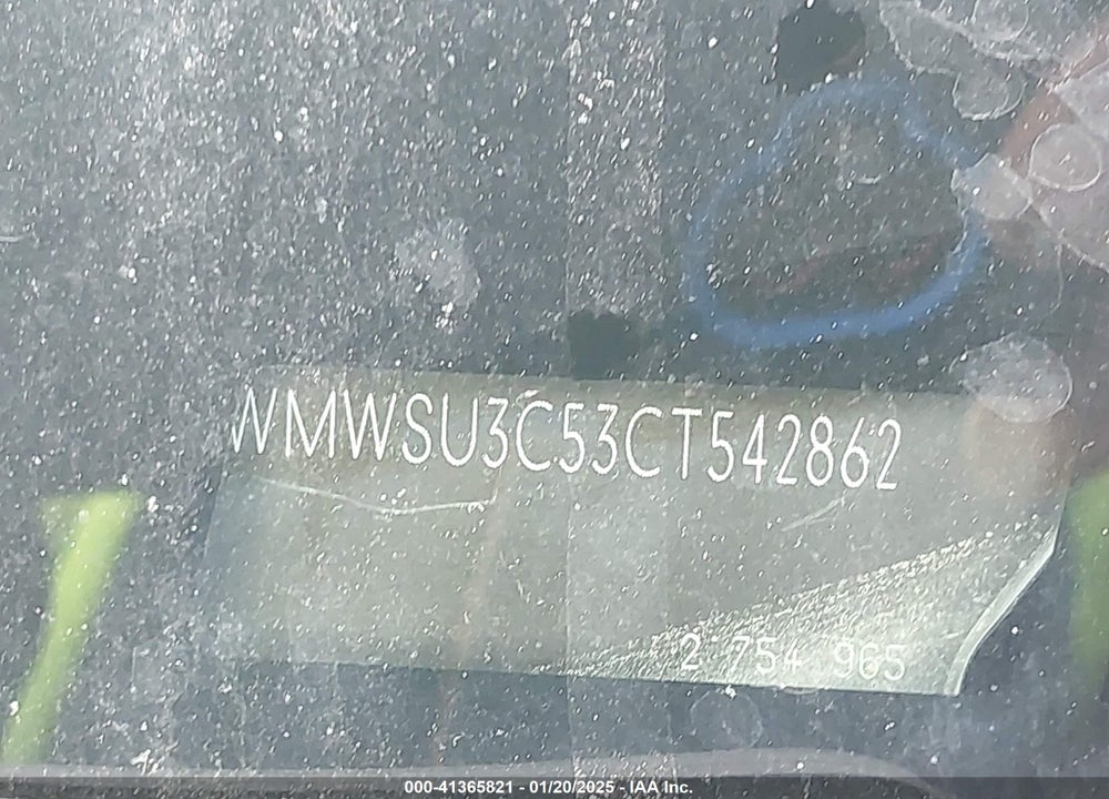 2012 MINI COOPER VIN: WMWSU3C53CT542862