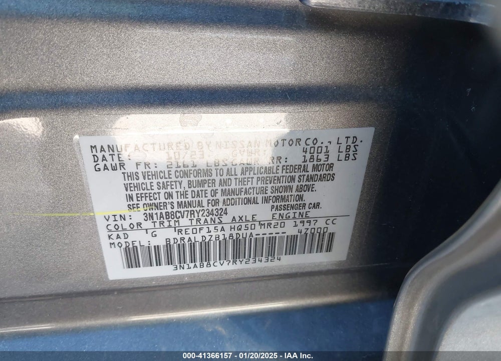 2024 NISSAN SENTRA VIN: 3N1AB8CV7RY234324
