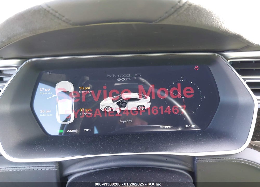 2016 TESLA MODEL S 60D/70D/75D/85D/90D VIN: 5YJSA1E24GF161467