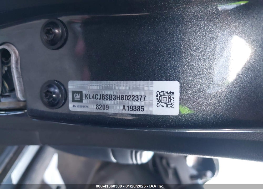 2017 BUICK ENCORE VIN: KL4CJBSB3HB022377
