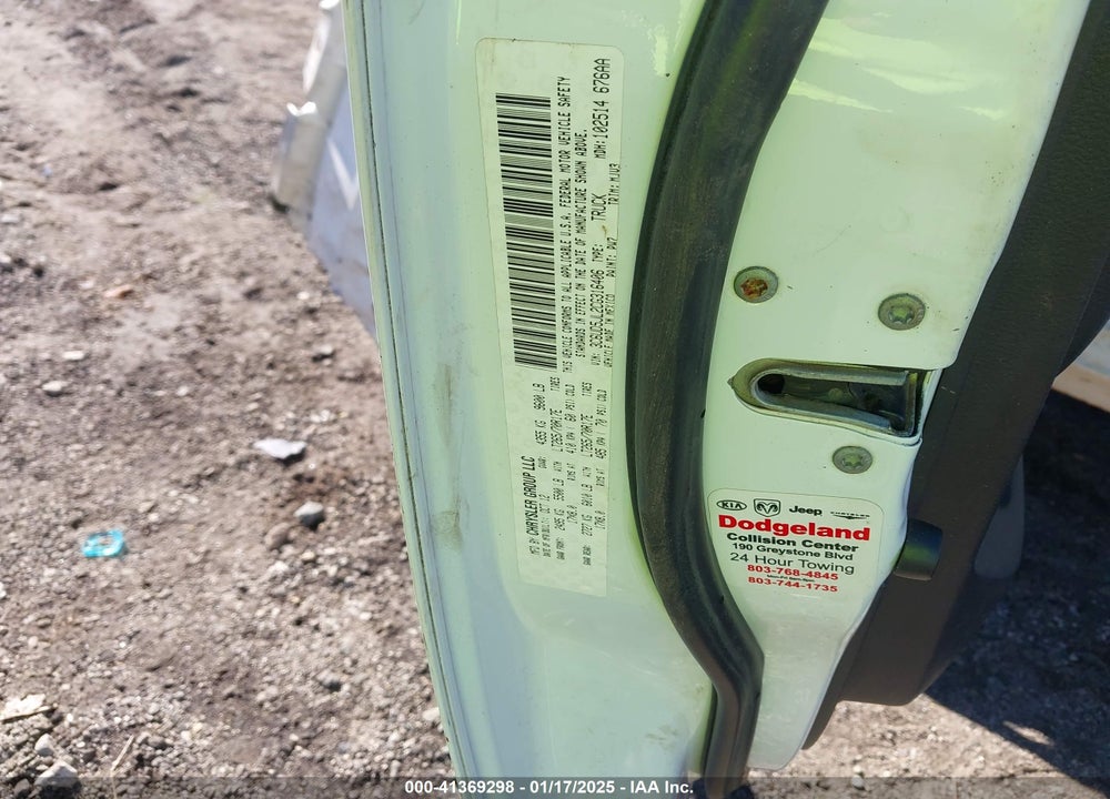 2012 RAM 2500 VIN: 3C6UD5JL2CG316406
