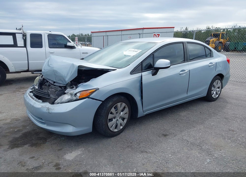 2012 HONDA CIVIC SDN LX VIN: 19XFB2F52CE018966