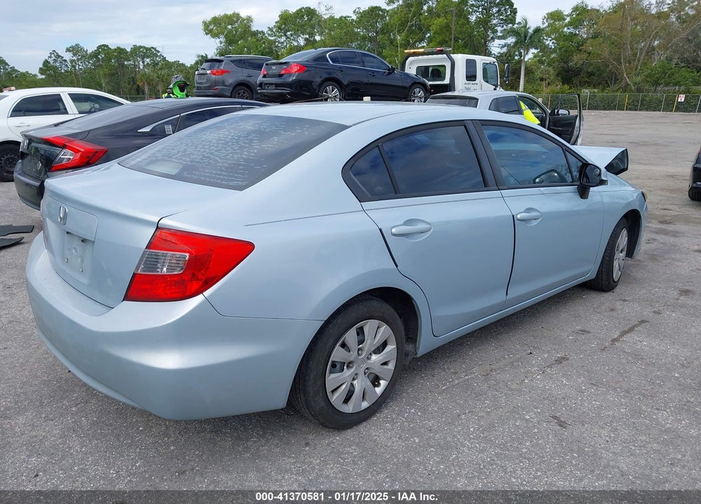 2012 HONDA CIVIC SDN LX VIN: 19XFB2F52CE018966