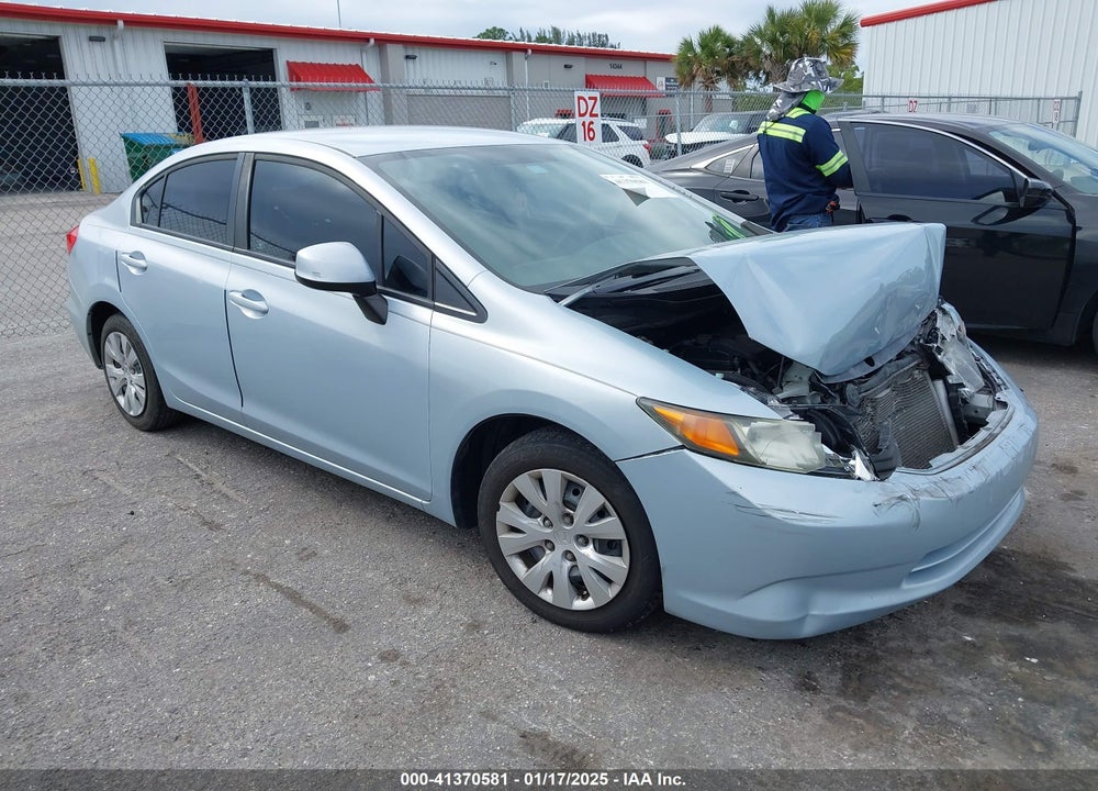 2012 HONDA CIVIC SDN LX VIN: 19XFB2F52CE018966